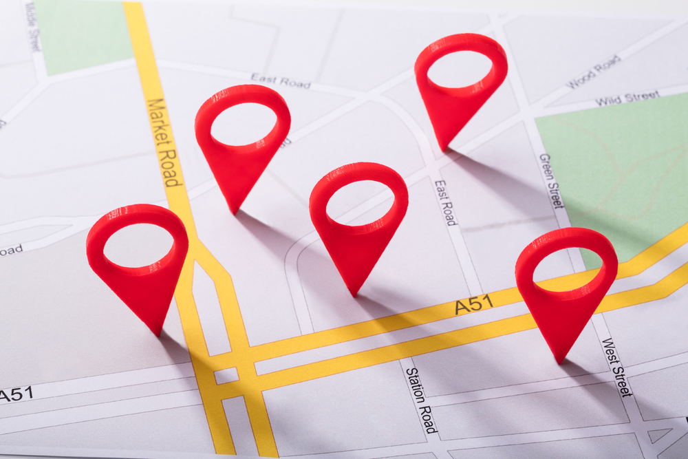City Map With Location Marker